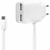 Logilink USB zidni punjač, 2+1 priključka, 10,5 W, bijeli
