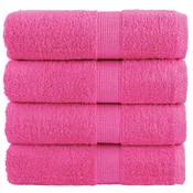 Vidaxl Premium brisače za pranje SOLUND 4 kosi roza 30x30 cm 600 g/m2