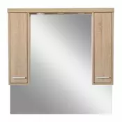 Nerva 105 cm stenska omarica z ogledalom, hrast sonoma