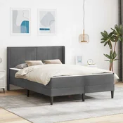 vidaXL Konstrukcija postelje Temno siva 160 x 200 cm Žamet
