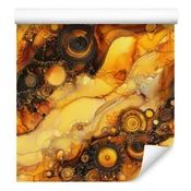 Tapeta Črnilo zlata, oranžna, rjasta in oker 50x1000 cm