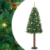 Vidaxl Ožja jelka med 300 LED Zelena 180 cm PVC in trden bor