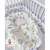 Bubamara037 Pokrivac za bebe Medvedic, Bež-Beli