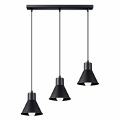 Sollux SL.0986 - Luster na sajli TALEJA 3xE27/60W/230V crni