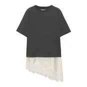 Pull&Bear Majica antracit/bela