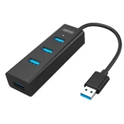 shumee Unitek Y-3089 4xUSB 3.0 USB hub črne barve