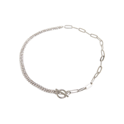 Venus Glittering Chain Necklace - Silver Color