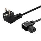 SAVIO kabel savio cl-115 (c13/iec c13/iec 320 c13 m - schuko m; 1,2m; črna barva)