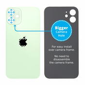 Apple iPhone 12 Mini - Steklo zadnjega ohišja s povecano luknjo za kamero (zeleno)