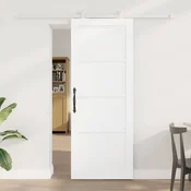 vidaXL Drsna vrata 78 x 202 cm Inženirski les Bela