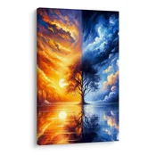 Slika drevo življenja med dnevom in nočjo - 40x60