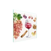 shumee STEKLENA ZAŠČITNA PLOŠČA ZA ŠTEDILNIK ZA VINO 50x52