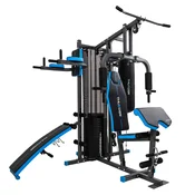 THUNDER Večpostajna domača telovadnica THUNDER PUNCH – Multi-Gym, 4 postaje, 87 kg uteži, nastavljiva klop, modlitevnik, zgornji & spodnji škripci, bo, (5000089811)