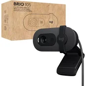 Logitech Brio 105 Full HD Web Kamera - Profesionalna 1080p kamera s privatnim poklopcem