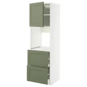 METOD / MAXIMERA Vis.el.pecn. s fiok/2front/2g.fioke, bela/Axstad sivozelena, 60x60x200 cm