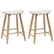 Vidaxl Jedilni stoli 2 szt. Naravna 46 x 37 x 63 cm Masivno gumovo les