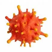 Korbi Lateksna maska za obraz - Oranžni virus
