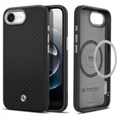 Spigen SPIGEN ENZO ARAMID MAG OVITEK ZA IPHONE 16E ZA MAGSAFE MAT ČRNA TRPEŽNA