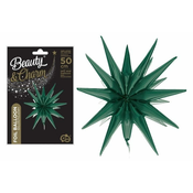 shumee 3D folija balon v obliki zvezde, steklenica zelena 50 x 46 cm FG-G3ZB