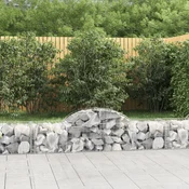 Lucne gabionske košare 4 kom 200x50x40/60 cm pocincano željezo
