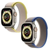 shumee 2x PAŠEK ZA URO APPLE WATCH 1/2/3/4/5/6/7/8/9/SE 38/40/41mm GREY CREAM