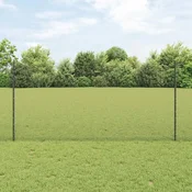 Zavarena žicana ograda s postom 25 x 1,2 m Siva Mreža