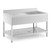 Komercialno kuhinjsko korito - 1 umivalnik - Royal Catering - - 140 x 70 cm