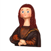 Dardanar Zanimiva svetovno znana slikarska smola, magnetni magnet za hladilnik (Mona Lisa B), (21086235)