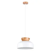 Sollux SL.1350 - Luster na sajli MARION 1xE27/15W/230V precnika 29,5 cm bela