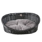 Duvo+ Ležaljka za pse sa jastukom, Rustic rattan, Sivi, L