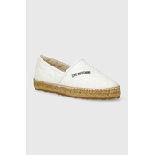 Kožne espadrile Love Moschino boja: bijela, JA10582G0IIE0100