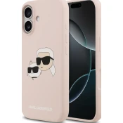 Karl Lagerfeld Liquid Silicone Double Heads MagSafe Zadní Kryt pro iPhone 17 Pink
