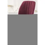 Hanah Home set trpezarijskih stolica Etra 8 kom, bordo tkanina Jerry, drvene noge boje oraha