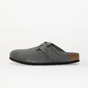 Birkenstock Boston Soft Footbed Suede Leather Basalt Gray Tonal Fb 37