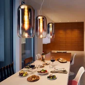 Artemide Gople viseča svetilka, baker/črna - Dnevna soba/jedilnica - Dizajn - Steklo