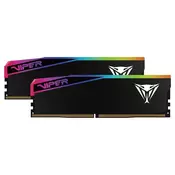 Patriot DDR5 - 48GB - 6000 - CL - 28 (2x 24 GB) Dual Kit (black, VEUR548G6028K, Viper Elite 5 Ultra RGB, INTEL XMP, AMD EXPO)