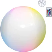 Biela nafukovacia lopta s LED RGB svetlom + ovládač