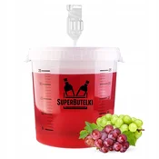 B.U. Komplet - 1x 30-litrska fermentacijska posoda s prozornim pokrovom + 1x tesnilo za plastično ferm cevko s čepom + 1x plastična ferm cevka