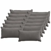 vidaXL Prevleka za blazino 12 kos HOUTEN Temno siva 40 x 80 cm