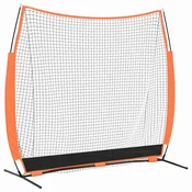 Mreža za vježbanje baseballa Crna 250 x 106,5 x 210 cm