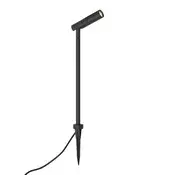 Sodobni vrtni reflektor 12V črn 10cm vklj. LED IP65 - Lino