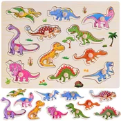 Lesena sestavljanka dinozavri 11 elementov