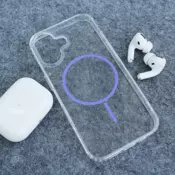 Maska Mag Case Clear Slim za iPhone 16 ljubicasta