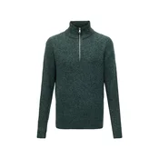 JACK & JONES Pulover JORFREDERIKSBERG OLLIE temno zelena
