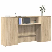 vidaXL Sprejemna miza sonoma hrast 200x50x103,5 cm inženirski les