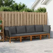 vidaXL 4 pcs Masivno akacijevo les in vrv Naravna