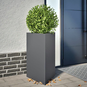 Vrtne sadilice 2 kom antracit trokutaste 50x43x75 cm celicne