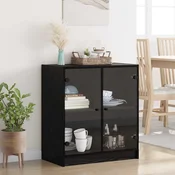 Pomocni ormaric Crni hrast 68 x 37 x 75,5 cm Konstruirano drvo