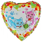Grabo Folija balon srček mačka mucek rojstni dan 45 cm