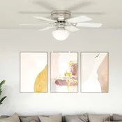 vidaXL Stropni ventilator z lučko O 82 cm Bela